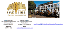 Tablet Screenshot of oaktreeracing.com